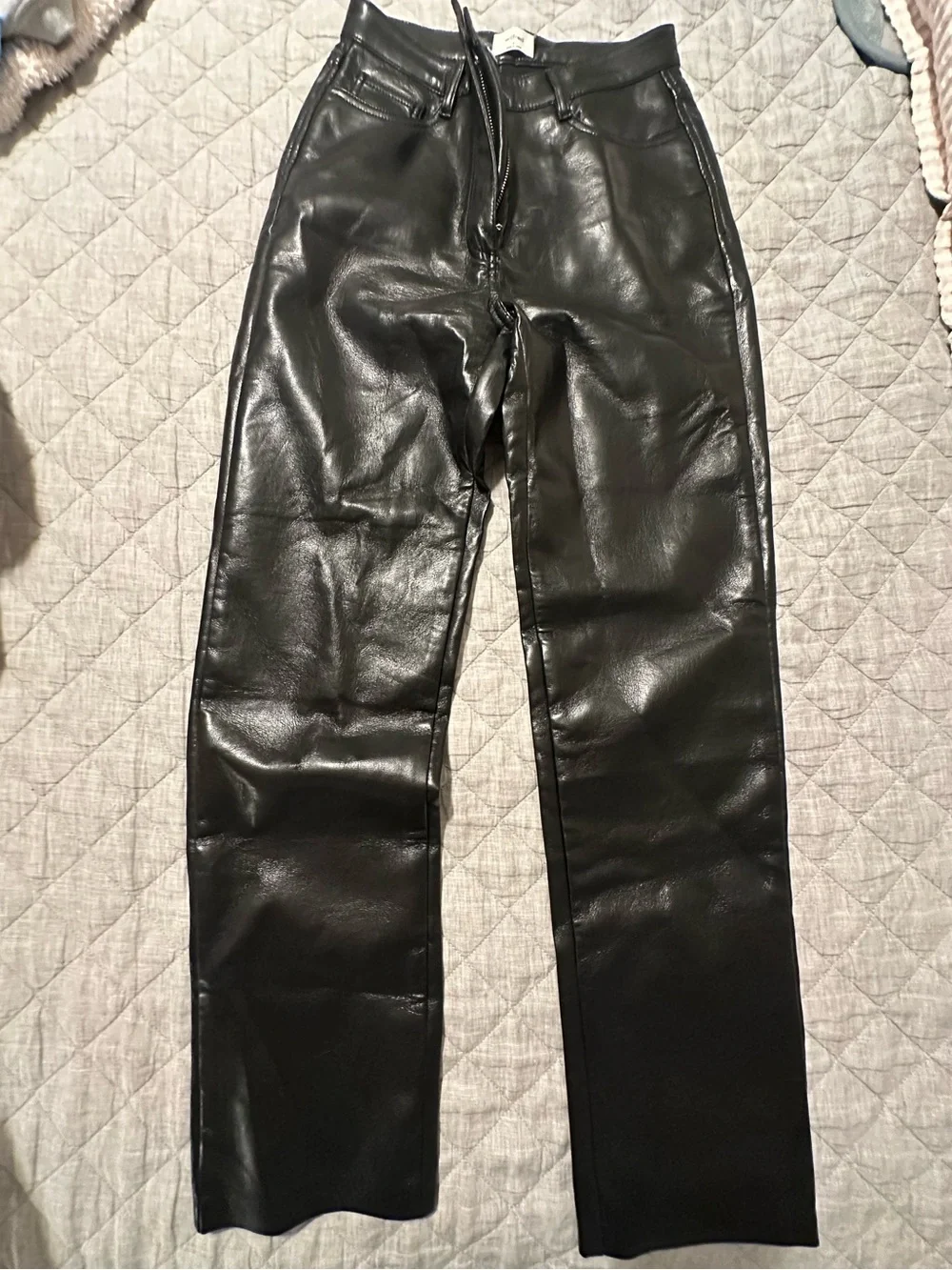 Wilfred Black Faux Leather Pants